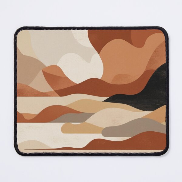 Item preview, Abstract Fluid Waves Sandstorm Boho Print designed and sold by EnmarcArt.