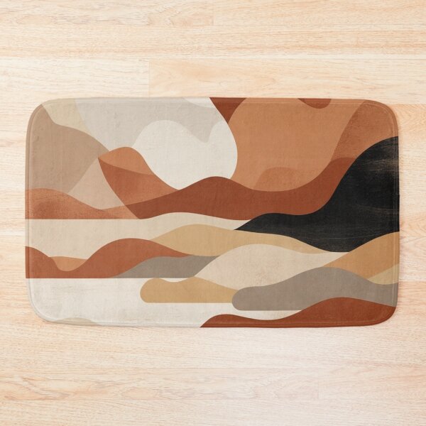 Item preview, Abstract Fluid Waves Sandstorm Boho Print designed and sold by EnmarcArt.