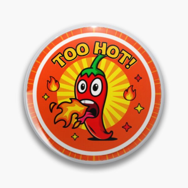 Item preview, Too Hot Chili Pepper Funny Cartoon Sticker Design designed and sold by Fashionart26.