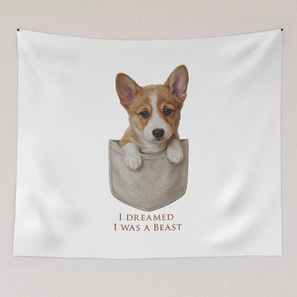 Item preview, I Dreamed I Was a Beast | Pocket Corgi | Tales of Tails & Twilight designed and sold by Contrast-Factory.