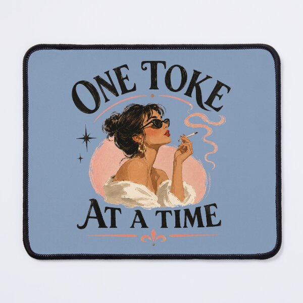 Item preview, One Toke At A Time Retro Smoking Aesthetic Tee – Vintage Chill Girl Art designed and sold by TheStephanieRome.