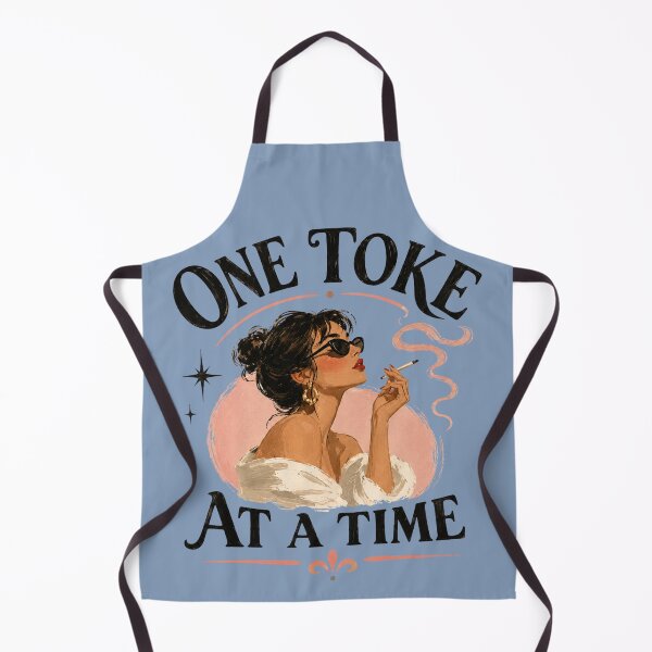 Item preview, One Toke At A Time Retro Smoking Aesthetic Tee – Vintage Chill Girl Art designed and sold by TheStephanieRome.