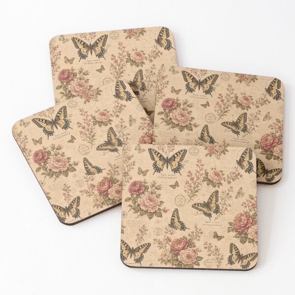 Item preview, Vintage Butterfly Botanical Pattern | Cottagecore Floral Antique Aesthetic designed and sold by Oraibi.