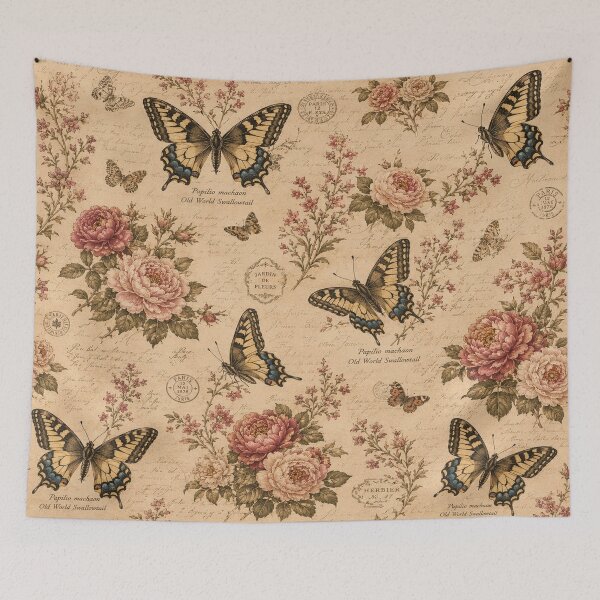 Item preview, Vintage Butterfly Botanical Pattern | Cottagecore Floral Antique Aesthetic designed and sold by Oraibi.