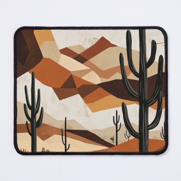 Item preview, Geometric Desert Saguaro Cactus Wall Art designed and sold by EnmarcArt.