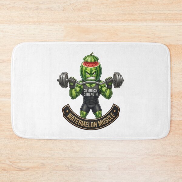 Item preview, Watermelon Muscle Funny Fitness Weightlifting Watermelon designed and sold by JeevanStickers.