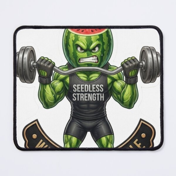 Item preview, Watermelon Muscle Funny Fitness Weightlifting Watermelon designed and sold by JeevanStickers.