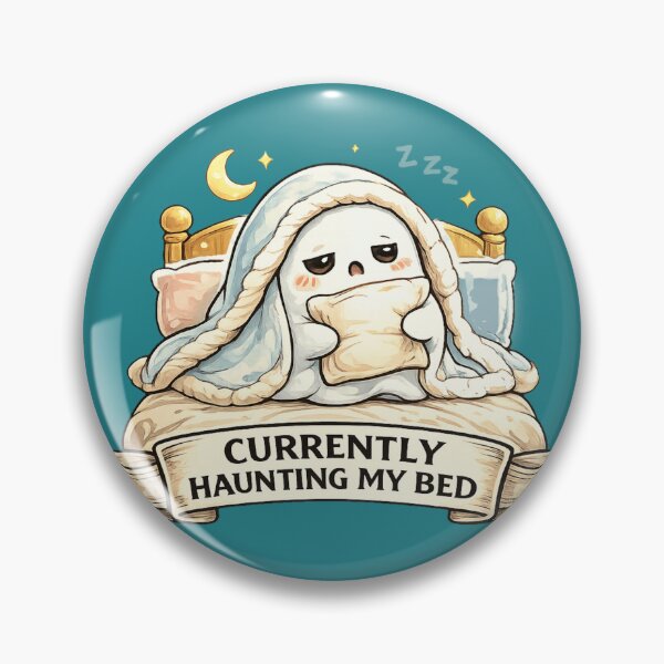 Item preview, Currently Haunting My Bed Funny Ghost - Cute Tired Spooky Sleepy Meme designed and sold by MythoWorldddd.