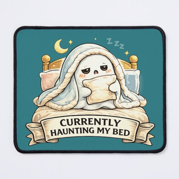 Item preview, Currently Haunting My Bed Funny Ghost - Cute Tired Spooky Sleepy Meme designed and sold by MythoWorldddd.