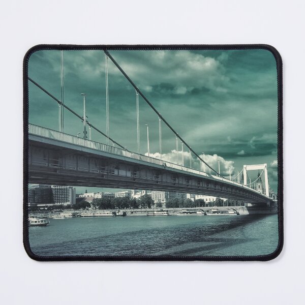 Item preview, Cinematic Budapest Erzsébet Bridge Under Stormy Sky designed and sold by LacArtPhoto.
