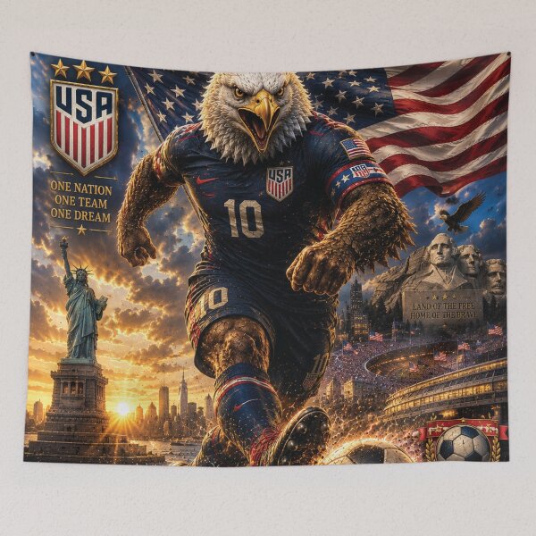 Item preview, USA Bald Eagle Commander | World Cup Warriors 2026 Fan Art designed and sold by batcoprod.