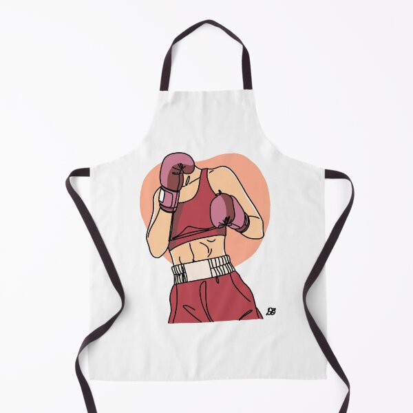 Item preview, Boxer Woman Fighting Line Art Print designed and sold by Evil B Creative.