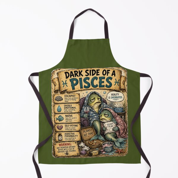 Item preview, Dark Side of Pisces: Five Dark Traits -Tee designed and sold by TheThriftyBrit.