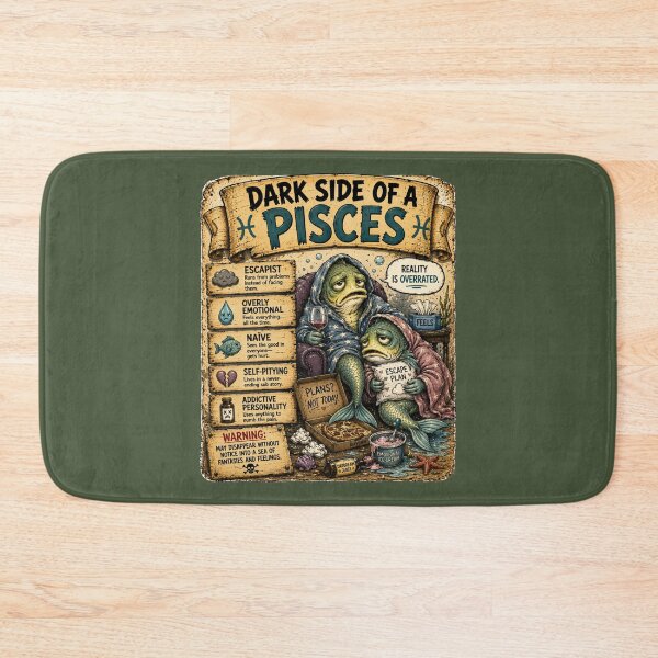 Item preview, Dark Side of Pisces: Five Dark Traits -Tee designed and sold by TheThriftyBrit.