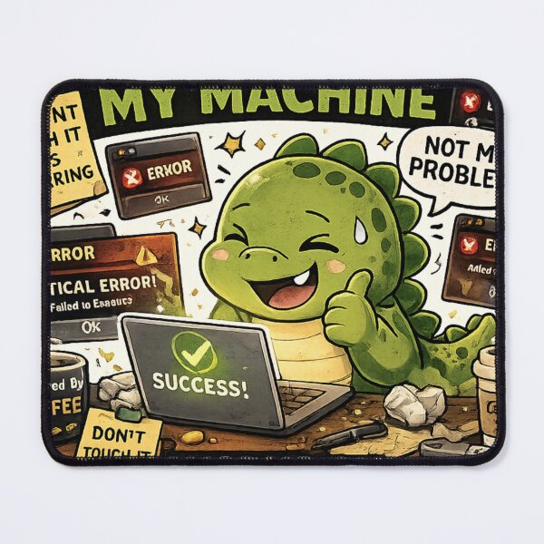 Item preview, Works On My Machine Dinosaur Sticker designed and sold by NexusPixels.