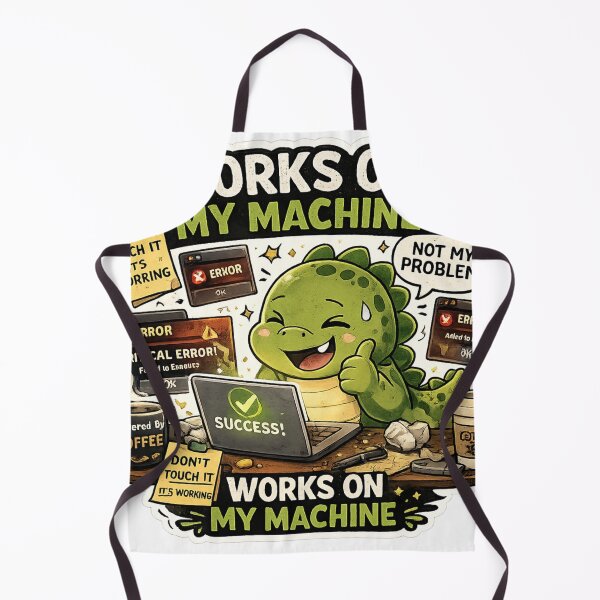 Item preview, Works On My Machine Dinosaur Sticker designed and sold by NexusPixels.