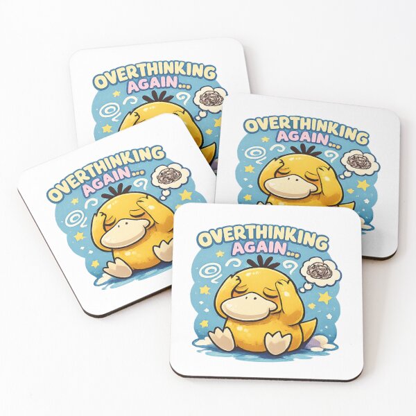 Item preview, Overthinking Again – Cute Psyduck Anxiety Meme designed and sold by Ramadane_design1.