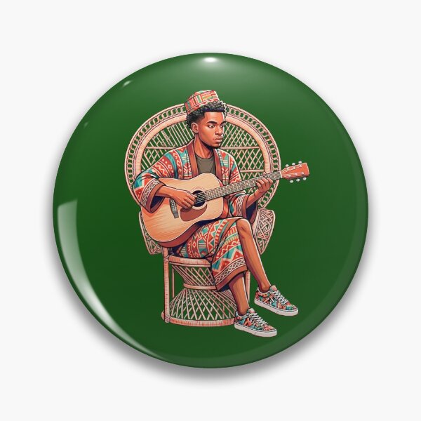 Item preview, African Melodies - Young Man Playing Acoustic Guitar designed and sold by digitalbob60.