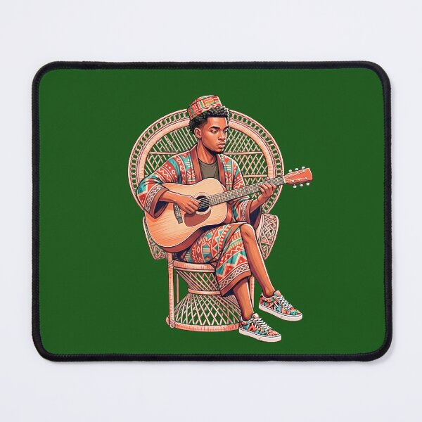 Item preview, African Melodies - Young Man Playing Acoustic Guitar designed and sold by digitalbob60.