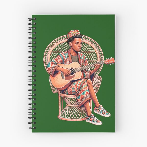 Item preview, African Melodies - Young Man Playing Acoustic Guitar designed and sold by digitalbob60.