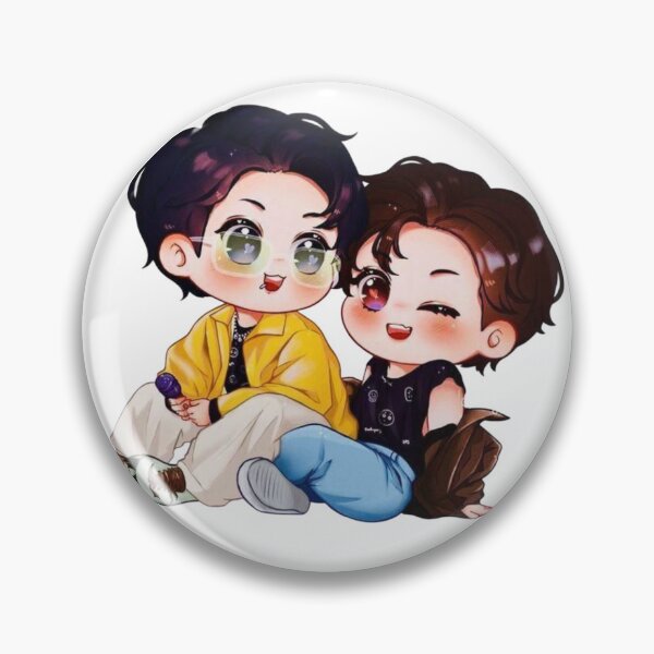 Item preview, BTS V & Jungkook Fan Art | Taekook Chibi K-Pop Illustration | Purple Aesthetic ARMY Gift designed and sold by Sandra2913.