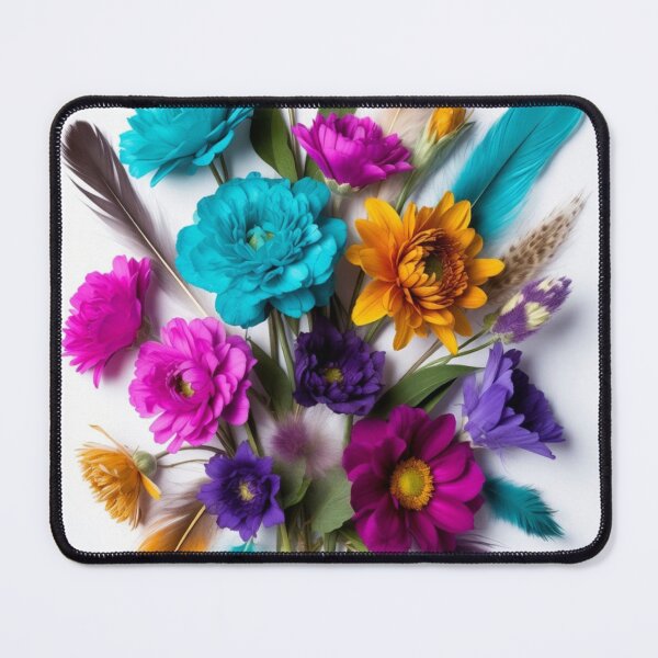 Item preview, Boho Floral Feather Bouquet | Colorful Wildflower Nature Art designed and sold by GalleryPeak.
