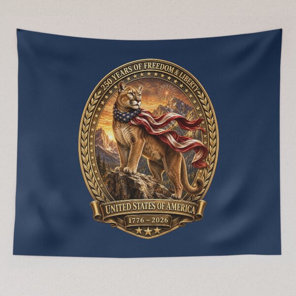 Item preview, Patriotic Cougar 250 Years of Freedom designed and sold by FREENATION2026.