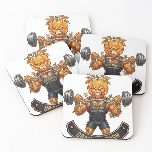 Item preview, Orange Crush Funny Fitness Weightlifting Orange designed and sold by JeevanStickers.