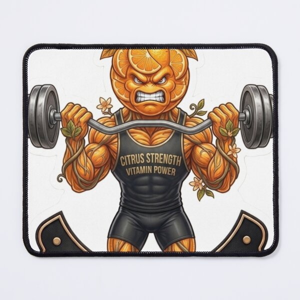 Item preview, Orange Crush Funny Fitness Weightlifting Orange designed and sold by JeevanStickers.