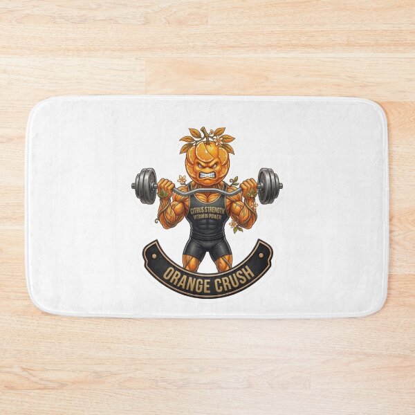 Item preview, Orange Crush Funny Fitness Weightlifting Orange designed and sold by JeevanStickers.