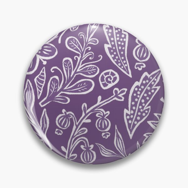 Item preview, Boho Folk Floral Pattern | Scandinavian Cottagecore Botanical Print on Purple designed and sold by SIR13.