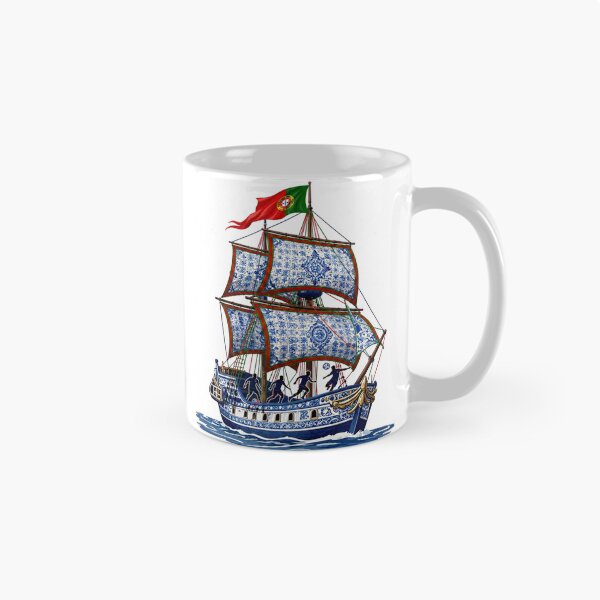 Item preview, Portuguese Soccer Heritage - Nautical Azulejo Caravel Art designed and sold by pixelandpassionart.