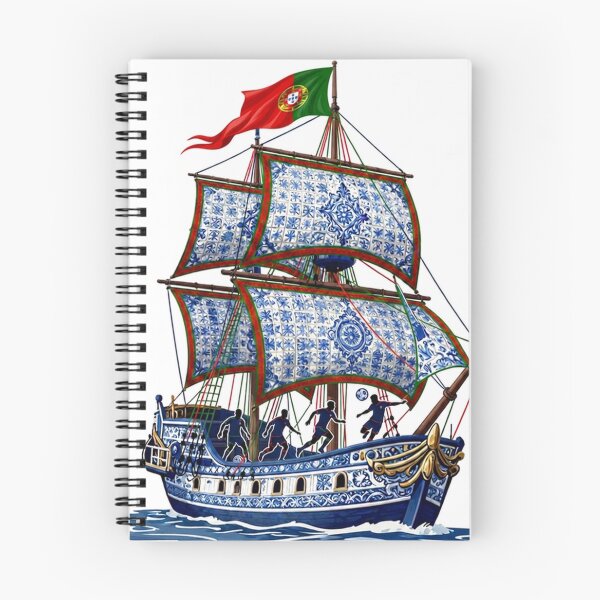 Item preview, Portuguese Soccer Heritage - Nautical Azulejo Caravel Art designed and sold by pixelandpassionart.