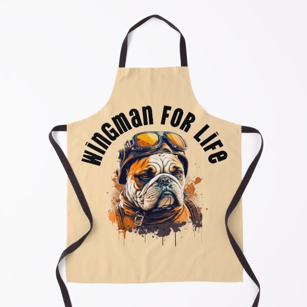 Item preview, Wingman for Life Bulldog Aviator Design | Vintage Pilot Dog Art designed and sold by Sachie's Studio.