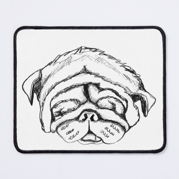 Item preview, Sleepy Pug Sketch designed and sold by penelopejade.