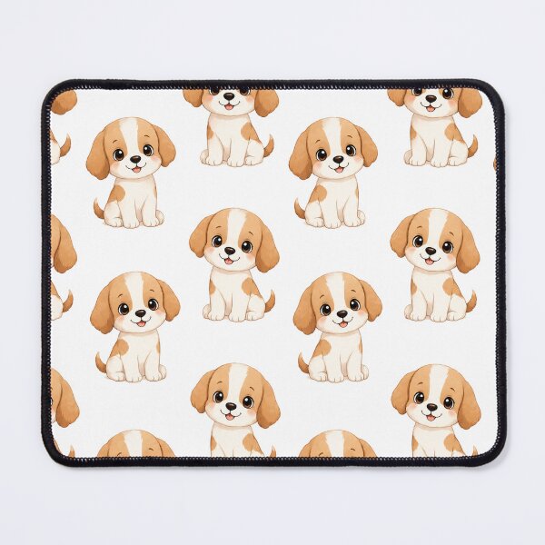Item preview, Cute Kawaii Cavalier Puppy Dog Adorable Beagle Seamless Pattern designed and sold by Seculinator.