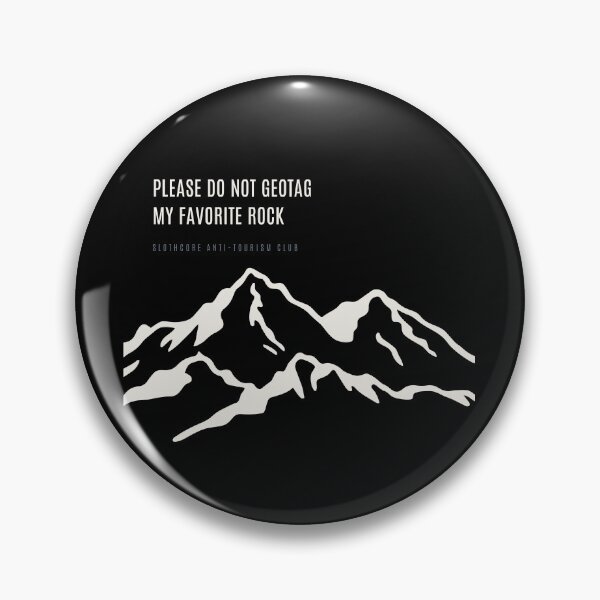 Item preview, Please Do Not Geotag My Favorite Rock - Ironic Anti Tourism Minimal Mountain designed and sold by SlothcoreVibes.