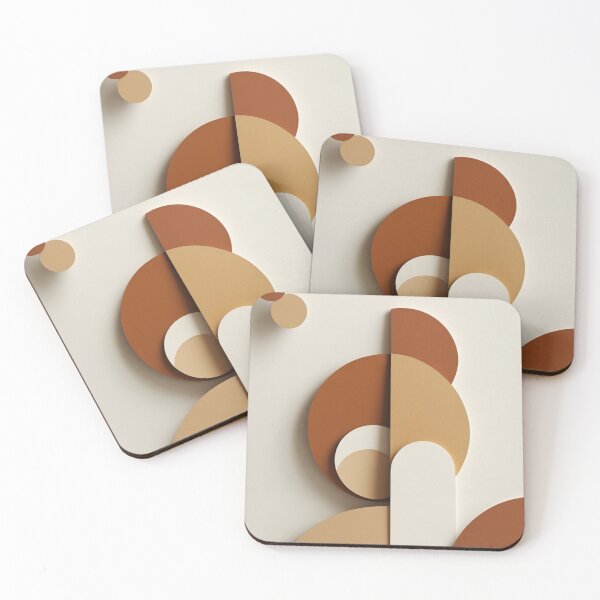 Item preview, Minimalist Modular Shapes Clay Tones Print designed and sold by EnmarcArt.