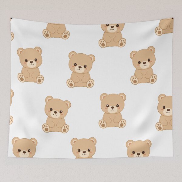 Item preview, Cute Kawaii Teddy Bear Adorable Nursery Animals Seamless Pattern designed and sold by Seculinator.