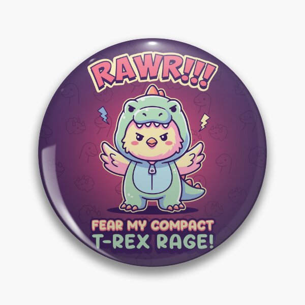 Item preview, Funny Cute Chick Bird in Dinosaur Costume - Rawr!!! Fear my T-Rex rage! designed and sold by Juka-Arts-CC.