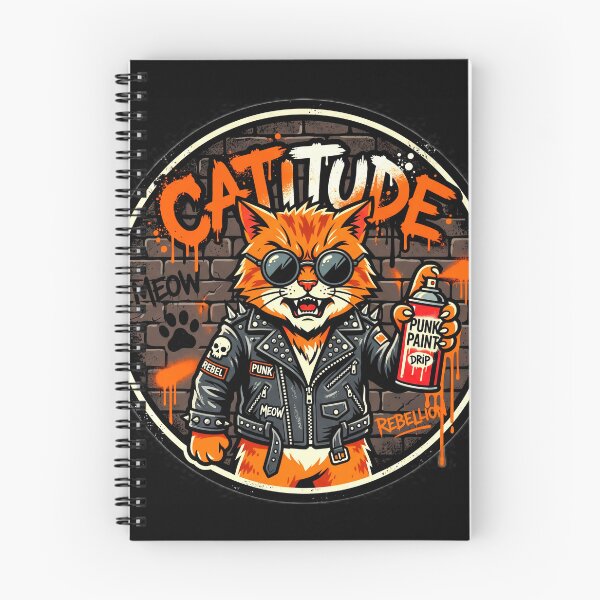 Item preview, Rebel Ginger Cat Graffiti Bad Attitude designed and sold by Oommen Studio .
