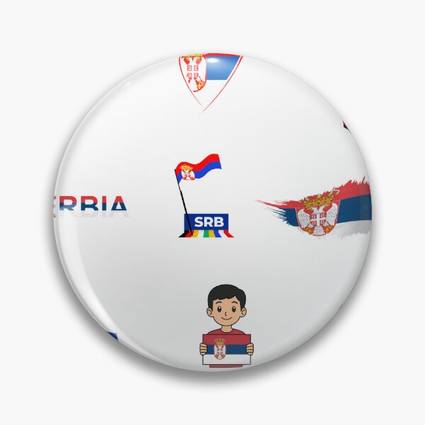 Item preview, Serbia Flag And National Pride Collection designed and sold by KAWAII STUDIO NB.