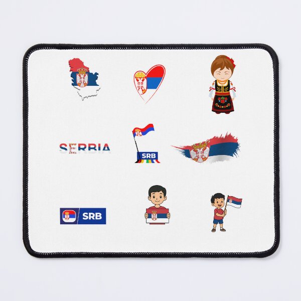 Item preview, Serbia Flag And National Pride Collection designed and sold by KAWAII STUDIO NB.
