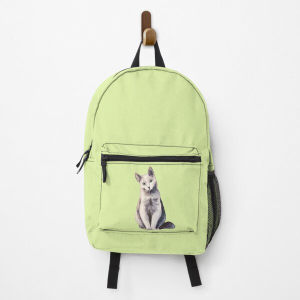 Item preview, POP ART BLUE CAT on Lime Green Background designed and sold by BlueberrySwan.