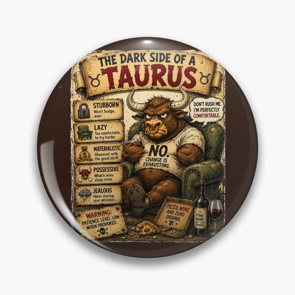 Item preview, Dark Side of Taurus: Five Dark Traits Tee designed and sold by TheThriftyBrit.