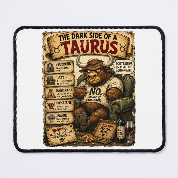 Item preview, Dark Side of Taurus: Five Dark Traits Tee designed and sold by TheThriftyBrit.