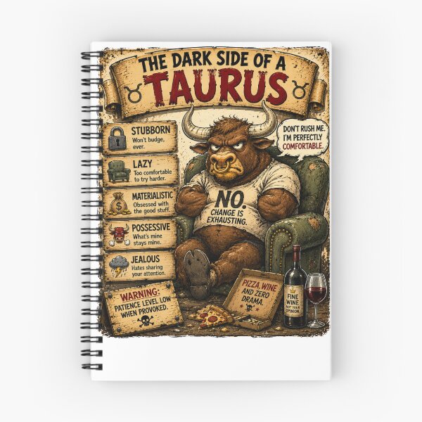 Item preview, Dark Side of Taurus: Five Dark Traits Tee designed and sold by TheThriftyBrit.