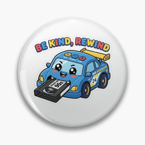 Item preview, Be Kind Rewind Kawaii VHS Tape Rewinder 90s Nostalgia designed and sold by Retro Mood Co.