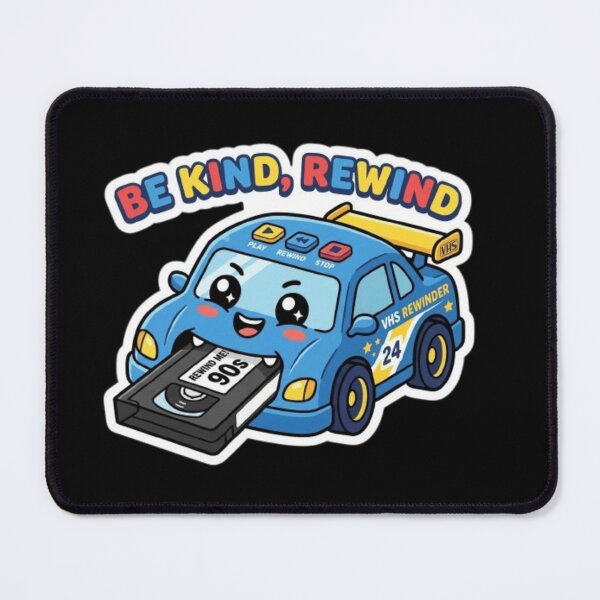 Item preview, Be Kind Rewind Kawaii VHS Tape Rewinder 90s Nostalgia designed and sold by Retro Mood Co.