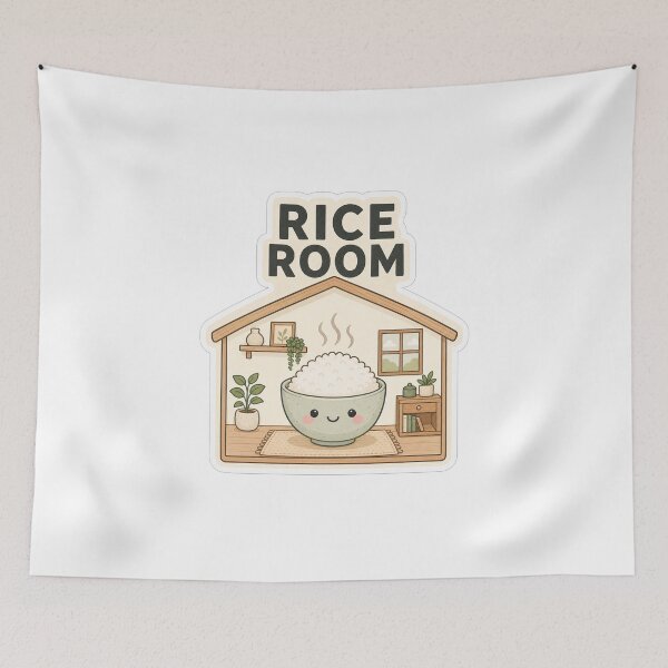 Item preview, Cozy Rice Room - Kawaii Steaming Rice Bowl Home Decor designed and sold by Atlant11.